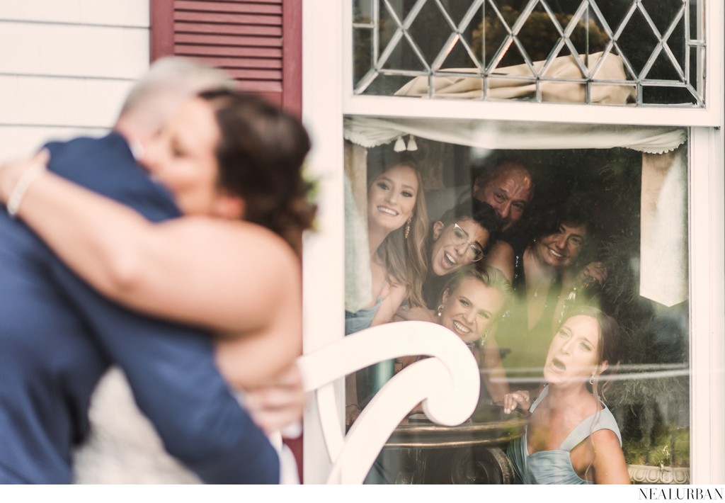 First Look for Bride and Groom (and the bridesmaids)