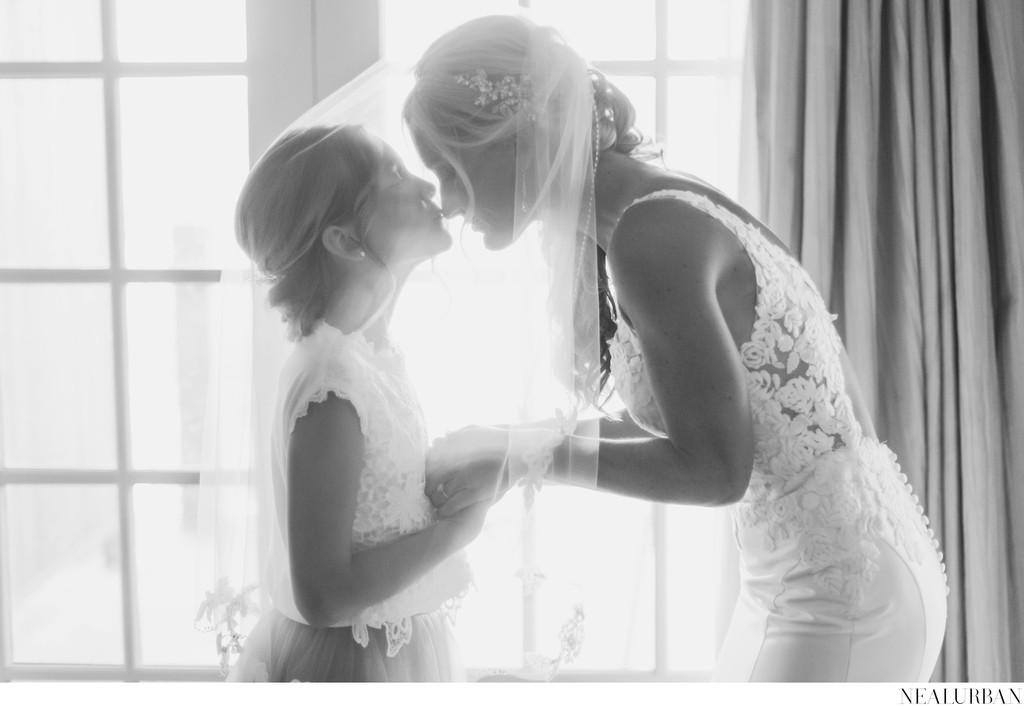 Flower Girl and Bride Moment Lewiston NY