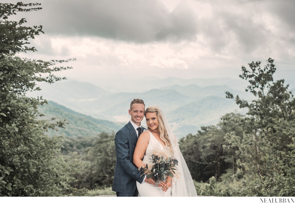 Blue Ridge Mountains NC Bride and Groom