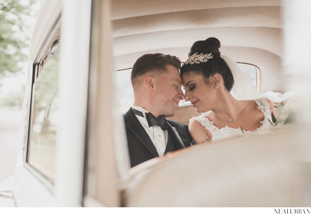 Bride and Groom Portraits in Rolls Royce