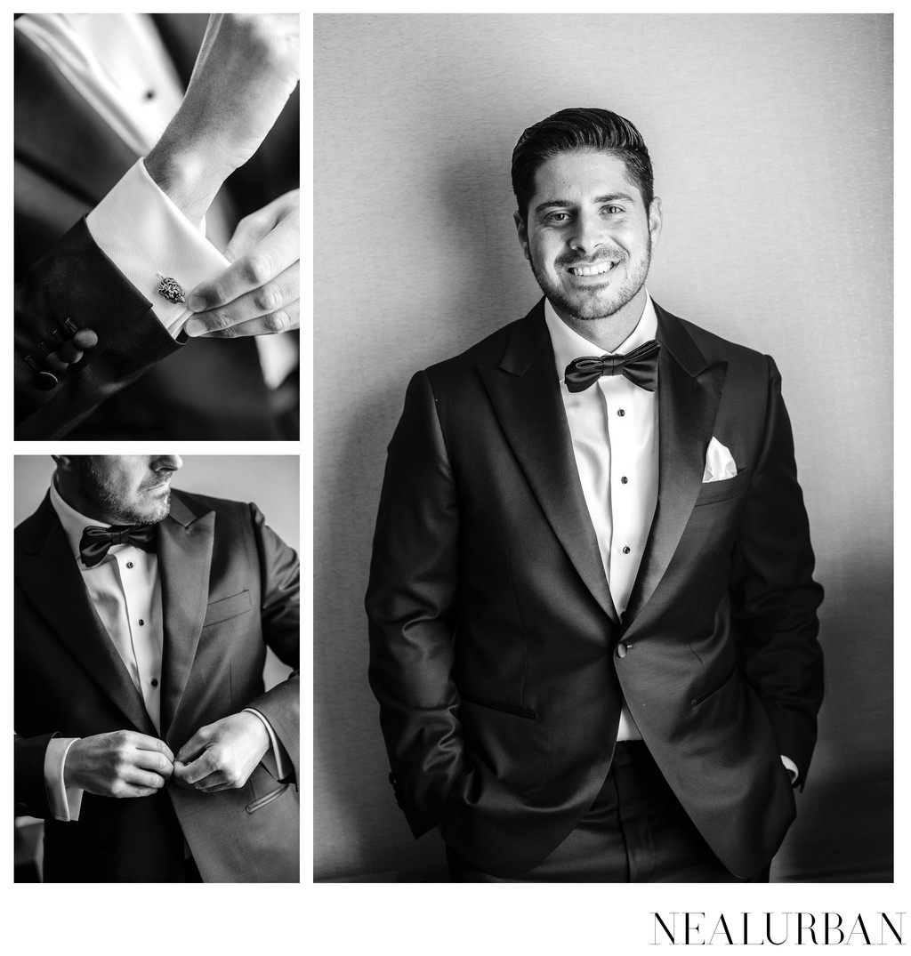 Groom Black and White Portraits Buffalo NY