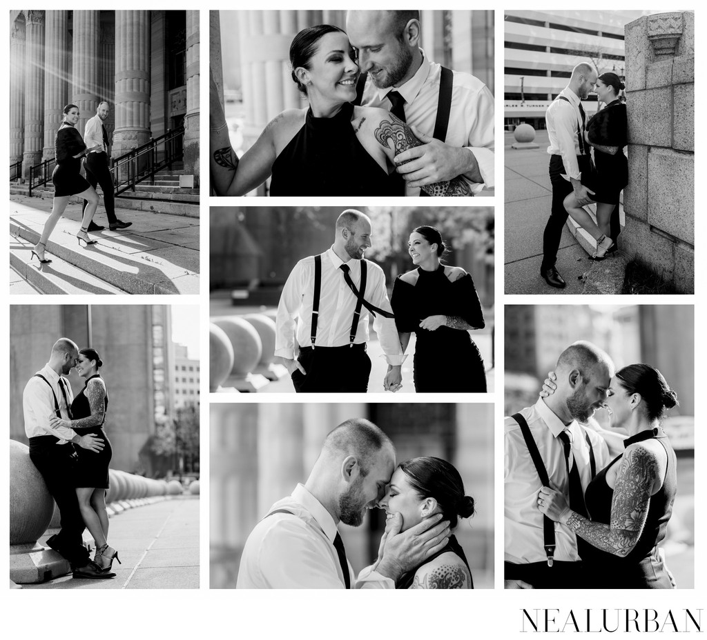 Elegant Engagement Session in Niagara Square Buffalo NY