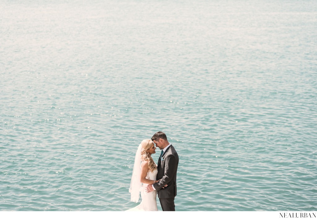 Bride and Groom at the waterfront