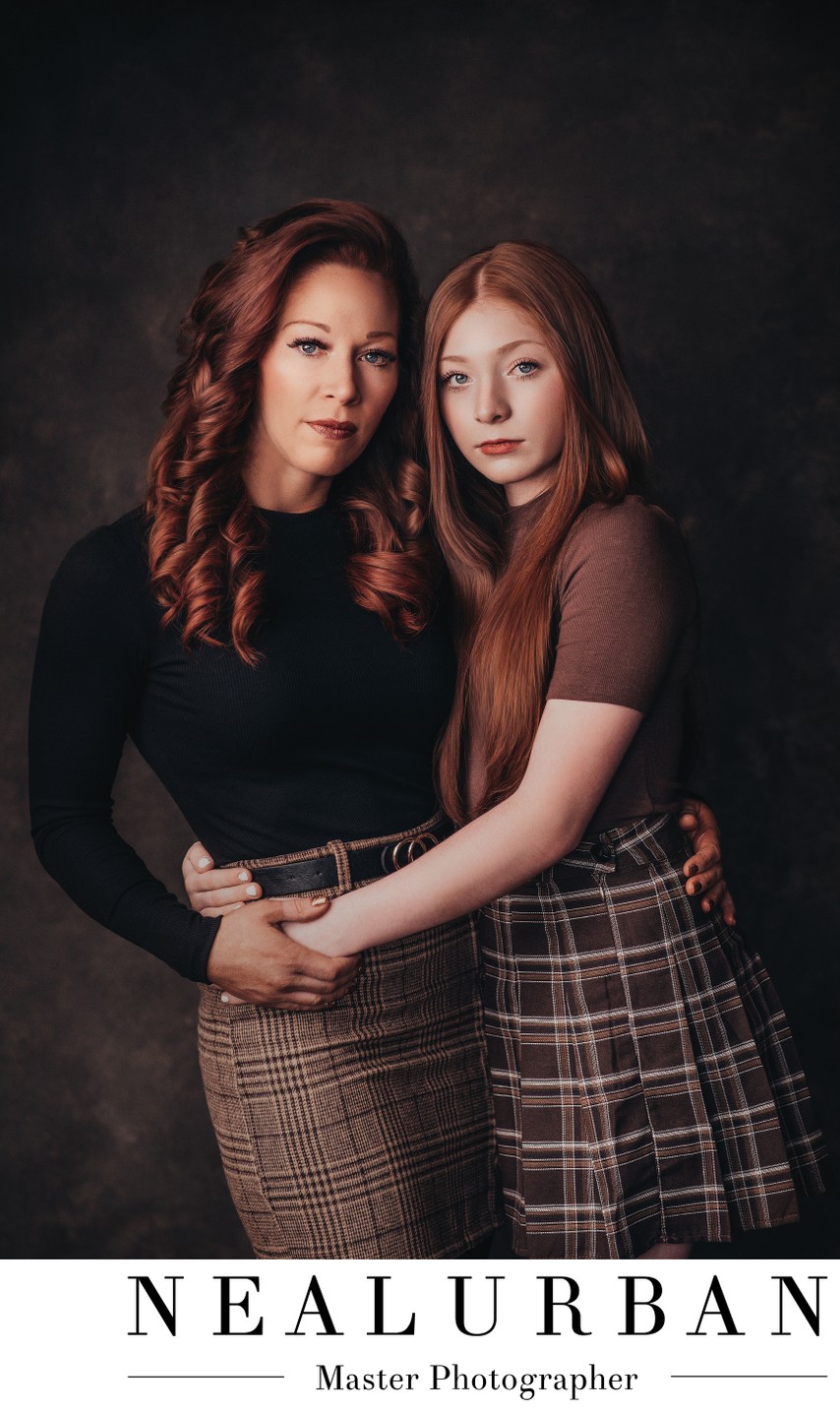 Mother and Daughter Studio Portrait
