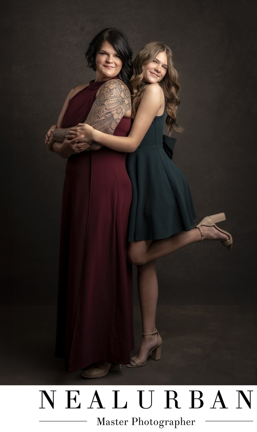 Fun Formal Mother Daughter Studio Photoshoot