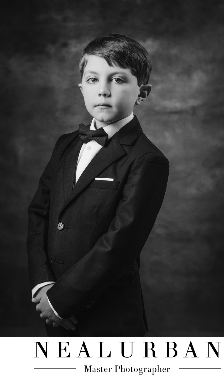 Children's Black & White Studio Portrait