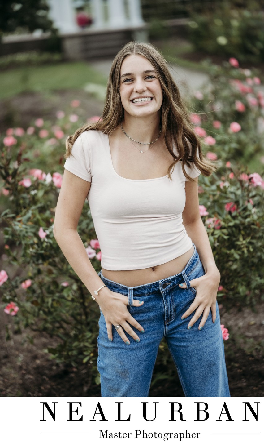 High School Senior Photos at the Rose Garden Buffalo