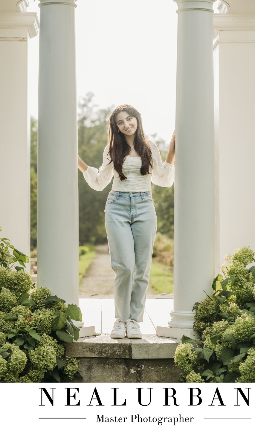 Rose Garden Senior Photos at Delaware Park