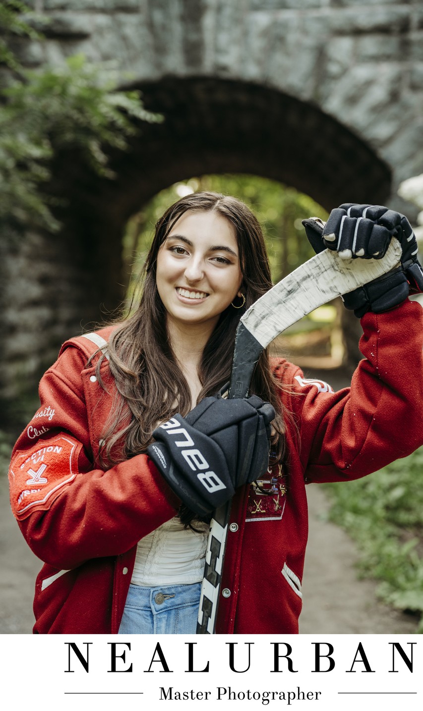 Hockey Senior Photos at Delaware Park