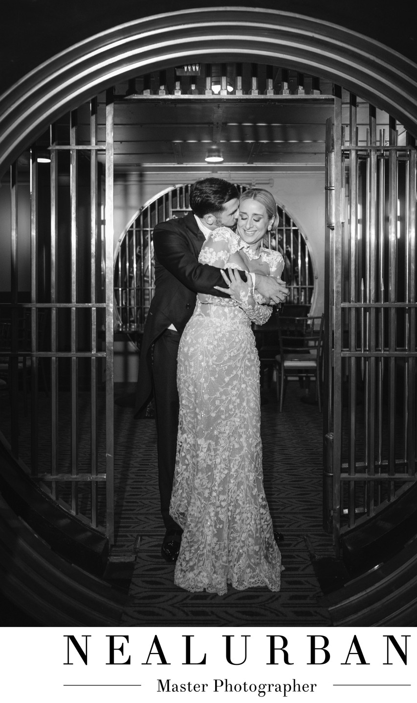 Admiral Room Bank Vault Buffalo Bride and Groom