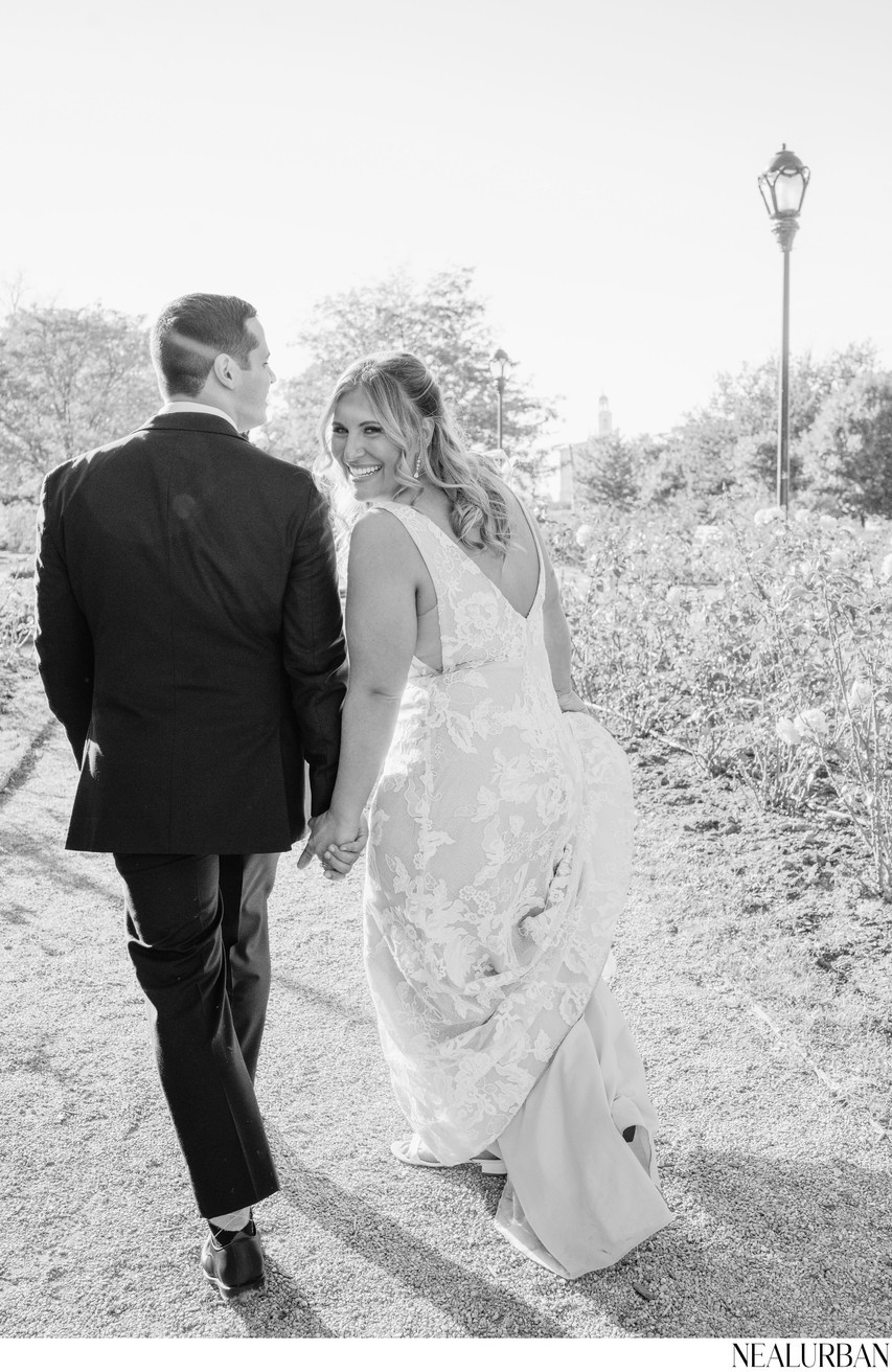 Rose Garden Buffalo Bride and Groom