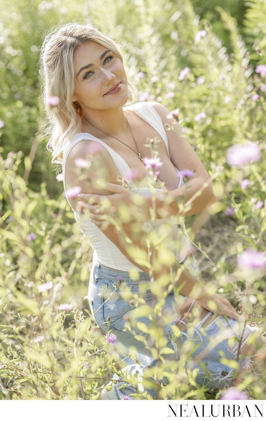 Flower Field Photos for High School Senior