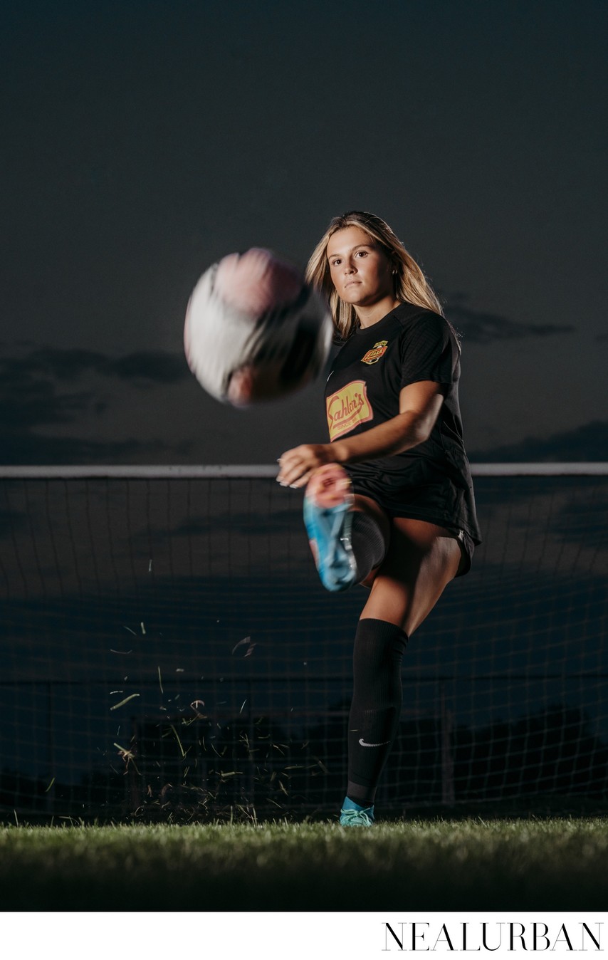 Nighttime High School Senior Soccer Photos-Wilson