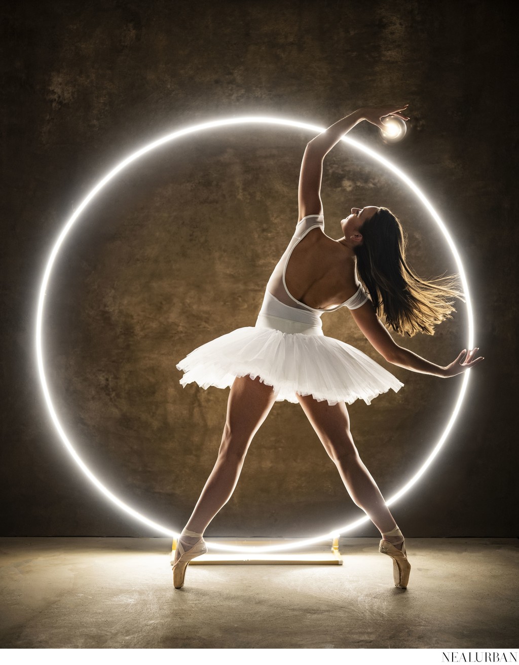 Ring Light Ballerina in Studio