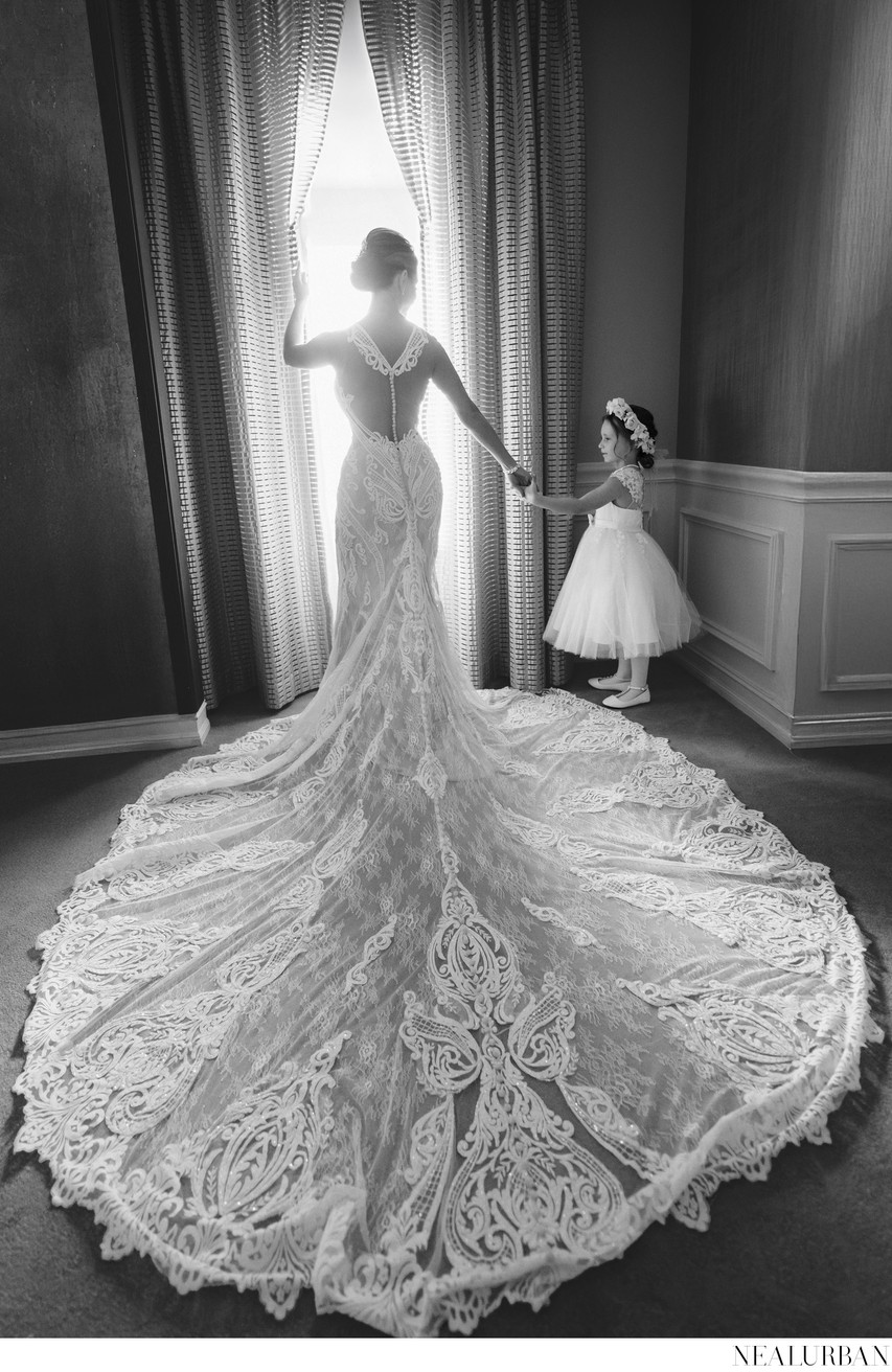 Bride and daughter Ritz Carlton Beach Club Sarasota FL