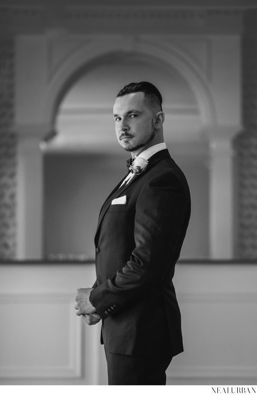 Groom Portrait at Samuel's Grande Manor Buffalo NY