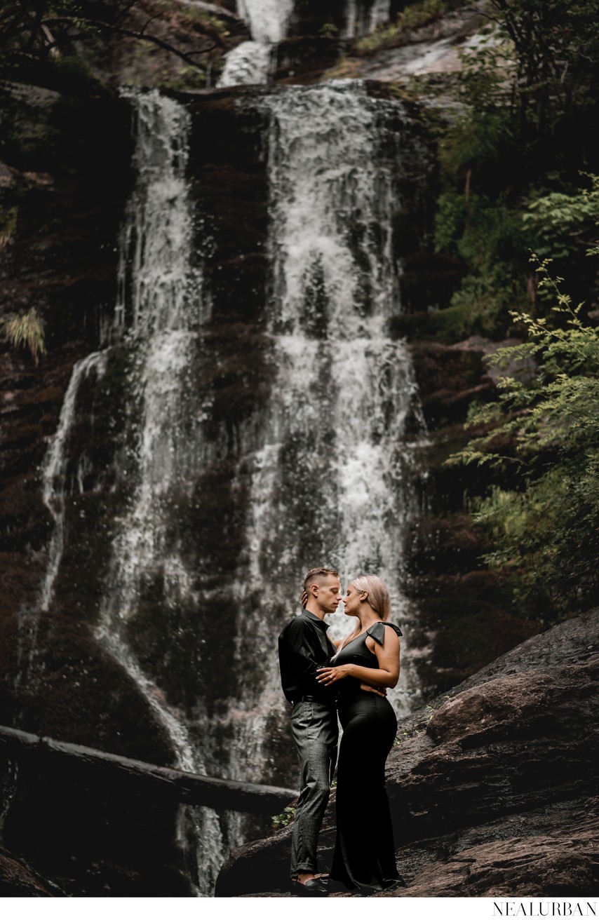 Tom's Creek Falls Engagement Session