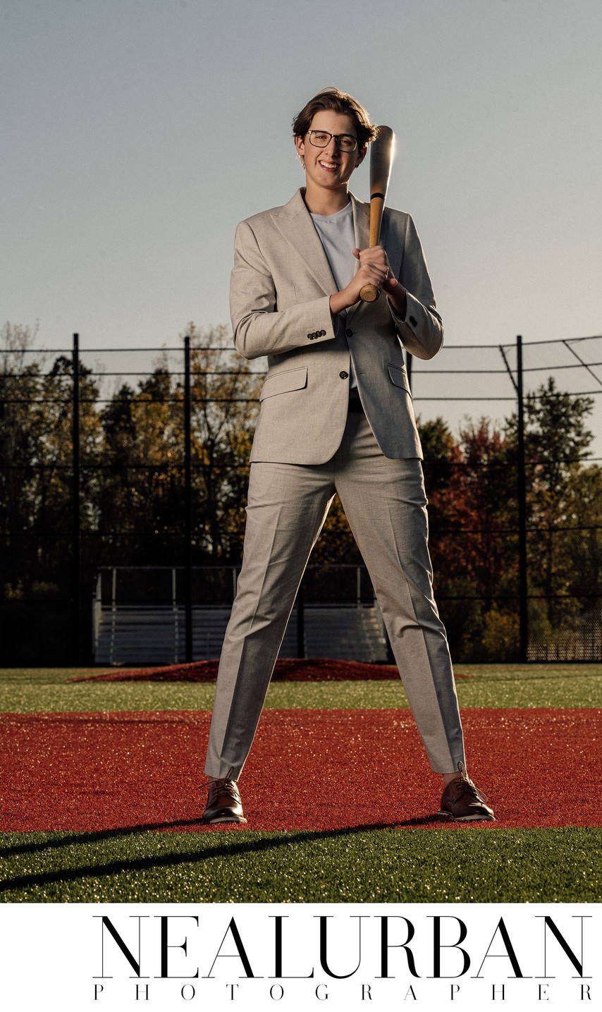 High Fashion Baseball Senior Session