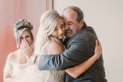 Bride's First Look with her Father