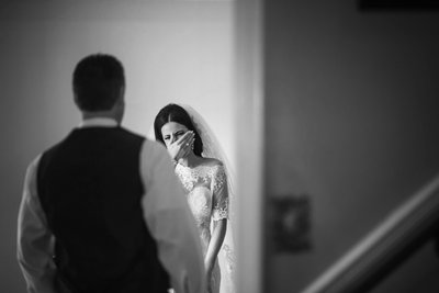 First look with the bride and her father