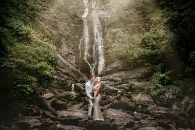 Toms Creek Falls Engagement Session at the Falls