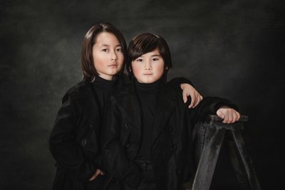 Brothers all Dress in Black