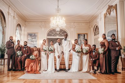 Same Sex Wedding & Wedding Party Photo Knox Mansion