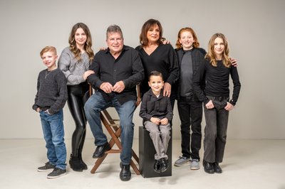 Grandparents and Grandkids Studio Photoshoot