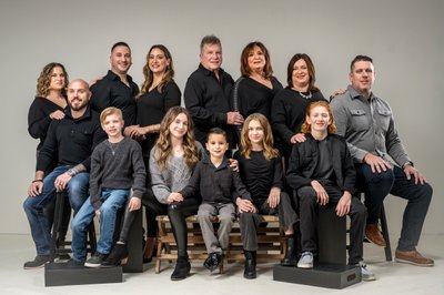 Large Group Studio Family Portrait