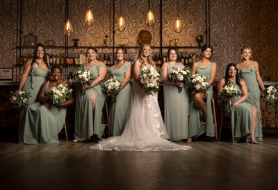 Bride and her Bridesmaids editorial photo Wurlitzer
