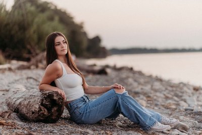 Casual Senior Photos at Fort Niagara State Park