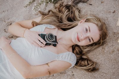 Fort Niagara State Park Senior Portraits by the Beach