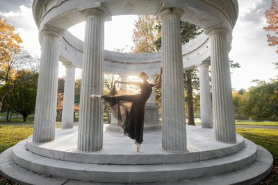 Black Swan Ballerina at Forest Lawn Cemetery 