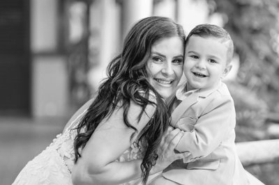 Bride and her son at Villa Gioello Amalfi Coast Italy