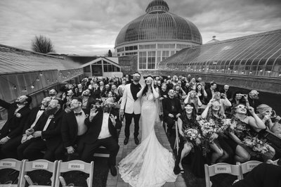 Solar Eclipse Wedding Buffalo Botanical Gardens