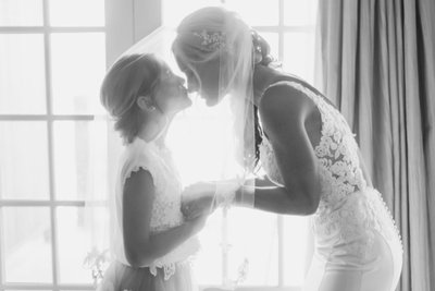 Flower Girl and Bride Moment Lewiston NY