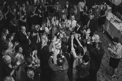 Dance Party Kiss Bride and Groom at Statler Buffalo