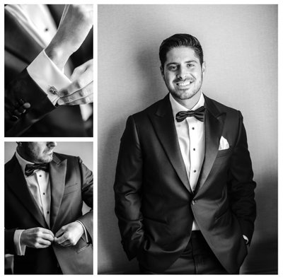 Groom Black and White Portraits Buffalo NY