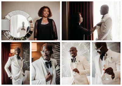 Groom Portraits with his Mother