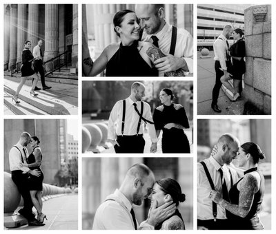 Elegant Engagement Session in Niagara Square Buffalo NY