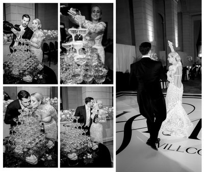 Champagne Tower for the Bride and Groom