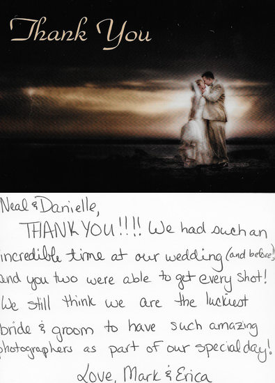 buffalo wedding photographer review and thank you card pearl street