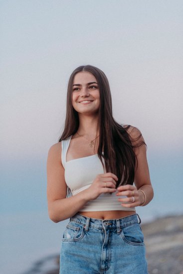 Blue Hour Senior Beach Session