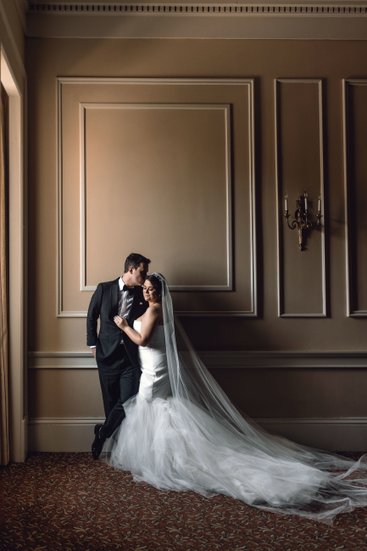 Bride and Groom at Buffalo Club