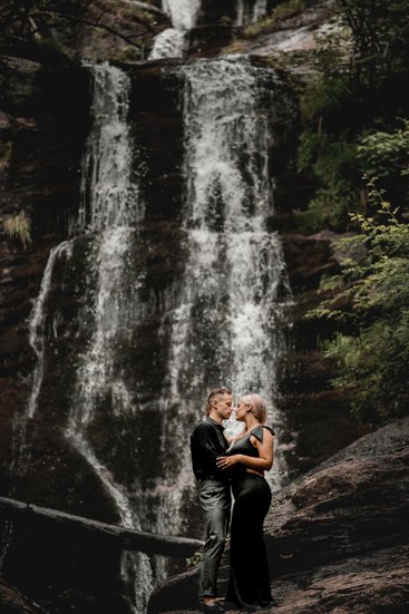 Tom's Creek Falls Engagement Session