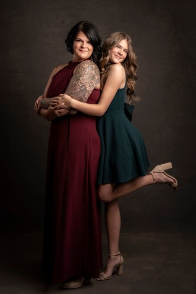 Fun Formal Mother Daughter Studio Photoshoot