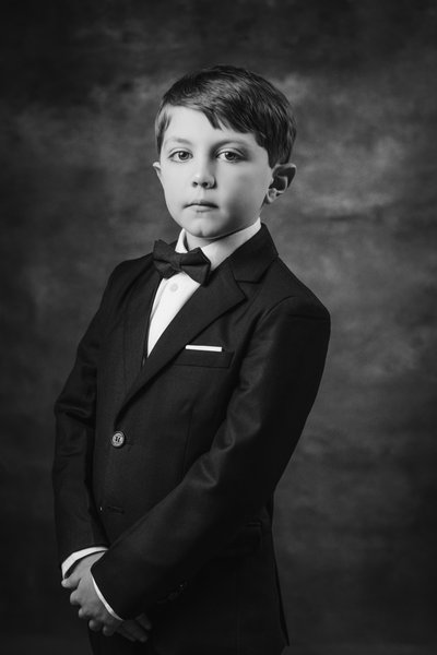 Children's Black & White Studio Portrait