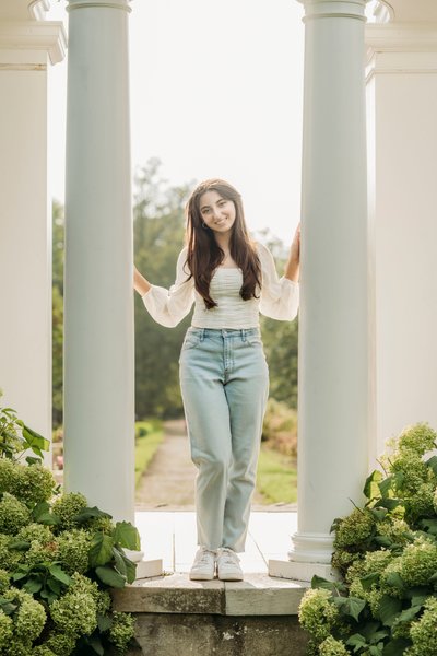 Rose Garden Senior Photos at Delaware Park