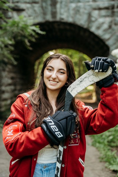 Hockey Senior Photos at Delaware Park