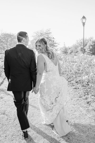 Rose Garden Buffalo Bride and Groom